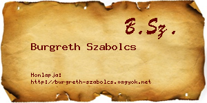 Burgreth Szabolcs névjegykártya